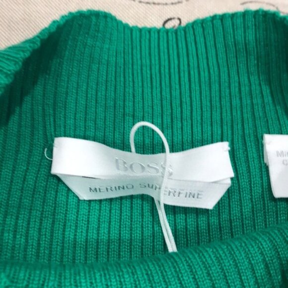 HUGO BOSS Frynlee Colorblock Ribbed Wool Sweater - Picture 6 of 6